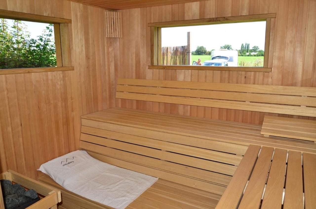 B&B Pipowagen "Het Wellnesst" Op Wellness Camping En B&B Stoltenborg Meddo Eksteriør billede